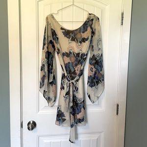 🌸Bell Sleeve Hippie Boho Floral Mini Dress🌸